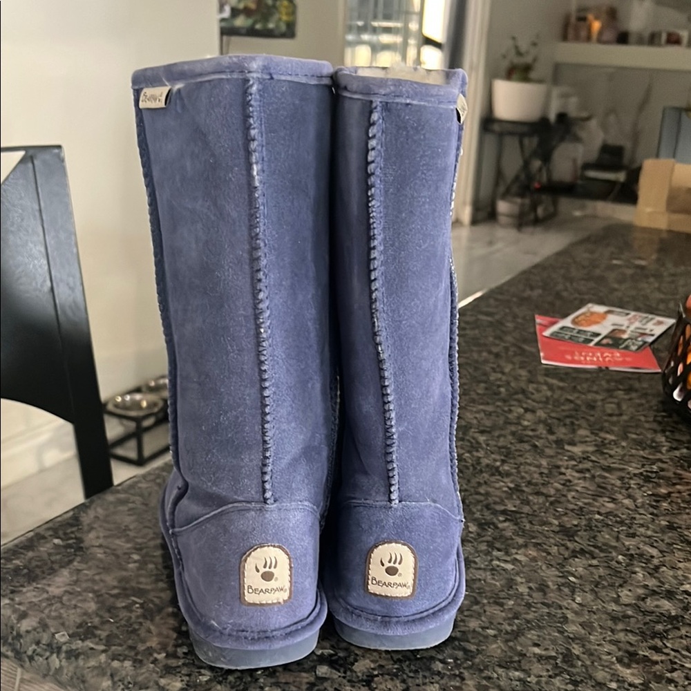 Blue Suede Boots size8 women like new - Picture 3 of 5